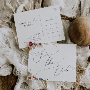 Bunte Wildblumengarten Einladung zur Hochzeit - Po