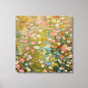 Bunte Wildblumenwiese 2 Leinwanddruck