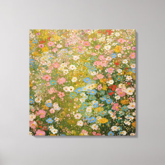 Bunte Wildblumenwiese 2 Leinwanddruck