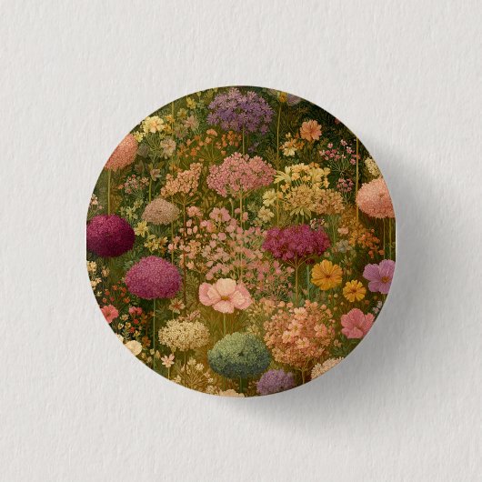 Bunte Wildblumenwiesen 3 Button (Vorderseite)