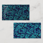 Bunte wilde blaue Formen Visitenkarte (Vorne/Hinten)