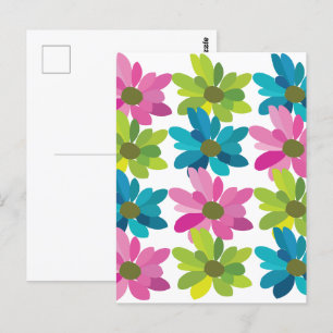 Bunte Wilde Blumen Postkarte