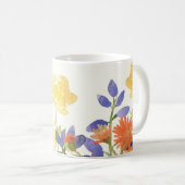 Bunte wilde schottische Blumen-Wasserfarbe-Tasse Kaffeetasse (VorderseiteRechts)