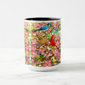 Bunte wilde Vogel-Kunst-Kaffee-Tasse Tasse (Zentrum)