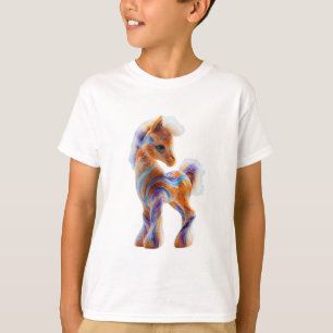 Bunte Wirbel Magisches Pony Kinder T-Shirt