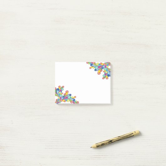 Bunte Wirbel Posten-it® Anmerkungen Post-it Klebezettel (Auf Schreibtisch)