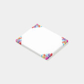 Bunte Wirbel Posten-it® Anmerkungen Post-it Klebezettel (angewinkelt)