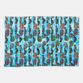 Bunte Wohnwagen mit blauem Küchentuch (Horizontal)