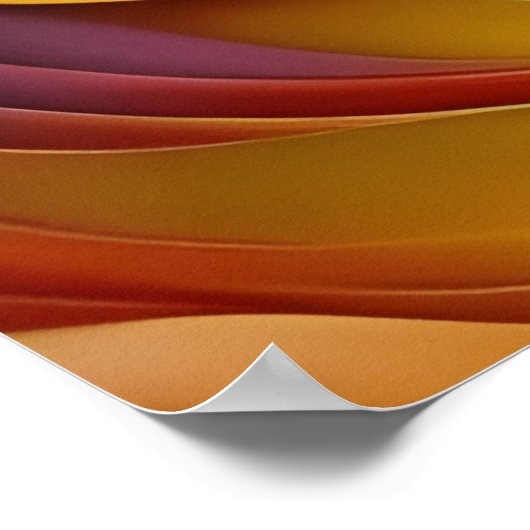 Bunte Wolf- und Bergwellen Poster (Ecke)