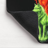 Bunte Wölfe Süßer Wolf Heulend Lustige Wilde Anima Mousepad (Ecke)