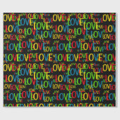 Bunte Worte der Liebe Geschenkpapier (Flach)
