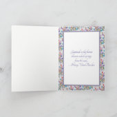 Bunte wunderliche Blumen DANKEN IHNEN Dankeskarte (Innenseite)