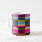 Bunte Würfel Kaffeetasse (Vorderseite Links)