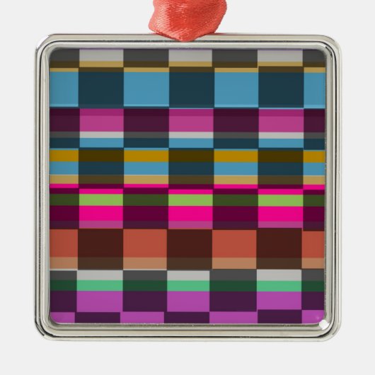 Bunte Würfel Ornament Aus Metall (Vorne)