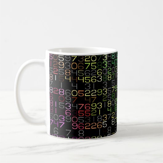 bunte Zahlen Kaffeetasse (Links)