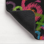 Bunte Zahlen-Mathe-Graffiti Mousepad (Ecke)