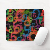 Bunte Zahlen-Mathe-Graffiti Mousepad (Mit Mouse)
