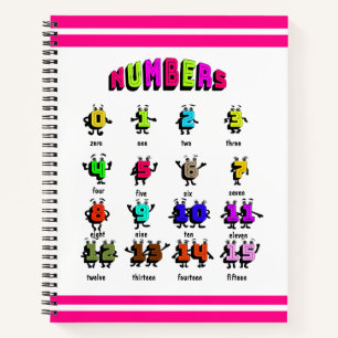 Bunte Zahlen Notizblock