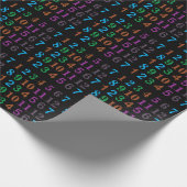 Bunte Zahlen zum Geburtstag Geschenkpapier (Ecke)