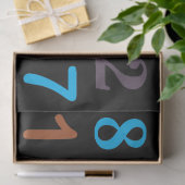 Bunte Zahlen zum Geburtstag Seidenpapier (Geschenk)