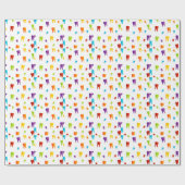 Bunte Zähne Geschenkpapier (Flach)