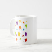 Bunte Zähne Kaffeetasse (Vorderseite Links)