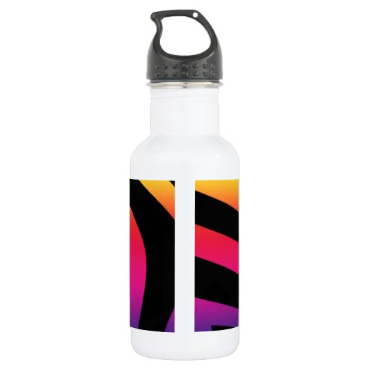 Bunte Zebra-Druck-Geschenke! Edelstahlflasche (Rückseite)