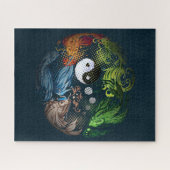 Bunte Zen Koi Fische Puzzle (Horizontal)