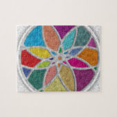 Bunte Zen Mandala Puzzle (Horizontal)