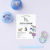 Bunte Ziege Geburtstagspartei Haushalt Flyer (Einzeln)