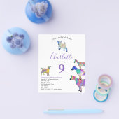 Bunte Ziege Thema Geburtstagspartei Haushalt Flyer (Einzeln)