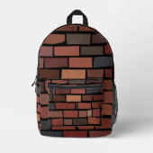 Bunte Ziegelwand Bedruckter Rucksack (Vorderseite)