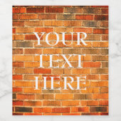 Bunte Ziegelwand Weinetikett (Einzelnes Label)