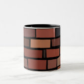 Bunte Ziegelwand Zweifarbige Tasse (Mittel)
