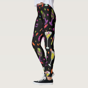 Bunte Zombie-Party-Chaos für Halloween Leggings