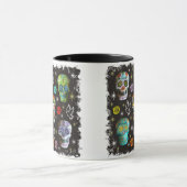Bunte Zuckerschädel Tasse (Zentrum)