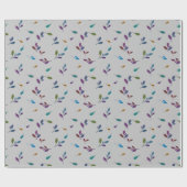 Bunte Zweige/Blätter Geschenkpapier (Flach)