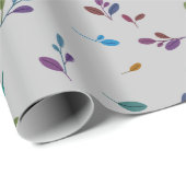 Bunte Zweige/Blätter Geschenkpapier (Rolleneckpunkt)
