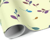 Bunte Zweige/Blätter Geschenkpapier (Rolleneckpunkt)