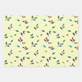 Bunte Zweige/Blätter Geschenkpapier Set (Vorderseite)