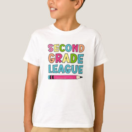 Bunte zweite Liga zurück zur Schule T-Shirt