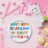 Bunten ABCs Pappteller (Party)