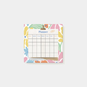Bunter Abstrakter Ästhetischer Monatskalender 2025 Post-it Klebezettel