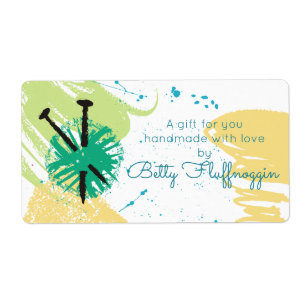 bunter abstrakter Ball der strickenden Nadeln des