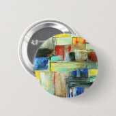 Bunter abstrakter Cityscape-ursprüngliche Button (Vorne & Hinten)