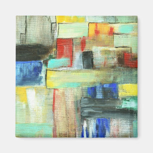 Bunter abstrakter Cityscape-ursprüngliche Magnet