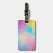 Bunter abstrakter Dreieckhintergrund Gepäckanhänger (Vorderseite vertikal)