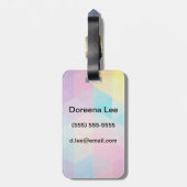 Bunter abstrakter Dreieckhintergrund Gepäckanhänger (Rückseite vertikal)