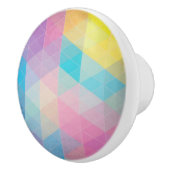 Bunter abstrakter Dreieckhintergrund Keramikknauf (Rechts)