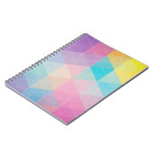 Bunter abstrakter Dreieckhintergrund Notizblock (Linke Seite)